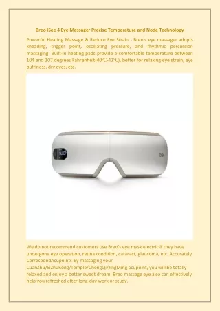 breo isee 4 eye massager precise temperature