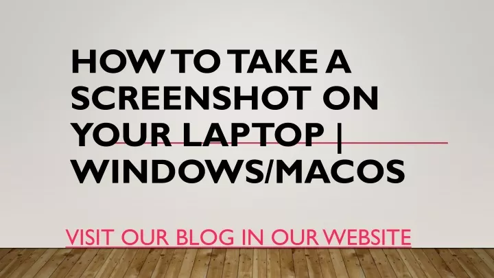 how to take a screenshot on your laptop windows