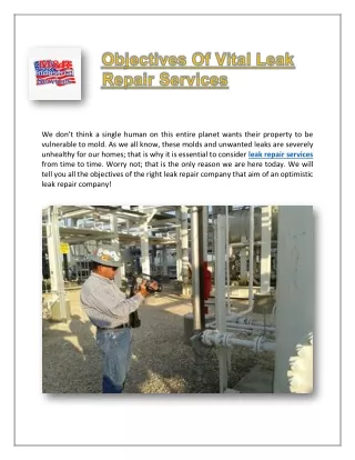 Get The Best Leak Repair Services Here!