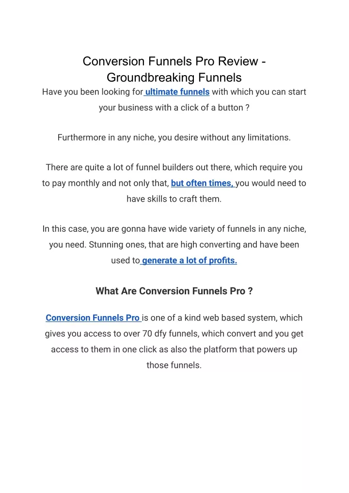 conversion funnels pro review groundbreaking