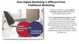 how digital marketing is different from traditional marketing
