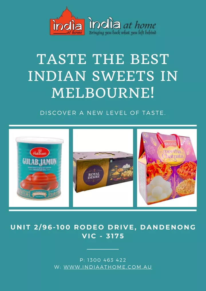 taste the best indian sweets in melbourne