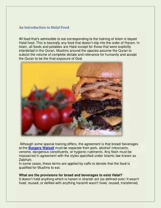 an introduction to halal food