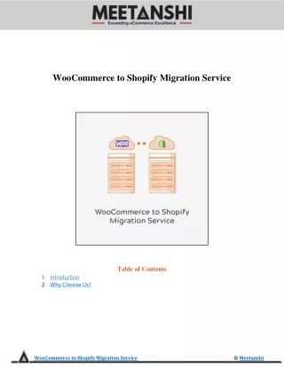 woocommerce to shopify migration service table