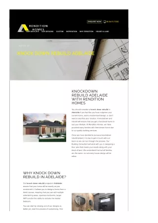 Knock Down Rebuild Adelaide