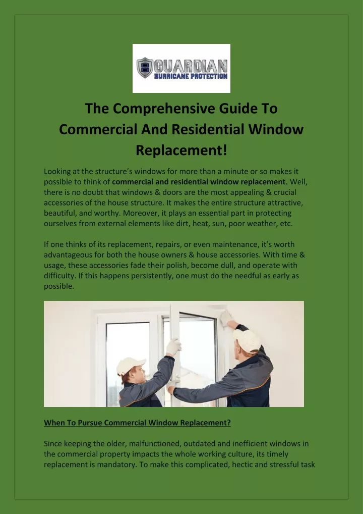 the comprehensive guide to commercial