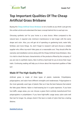 auzzie turf