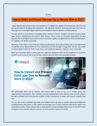How to Detect and Prevent Data Loss Due to Remote Work in 2022