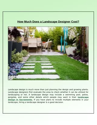 how much does a landscape designer cost