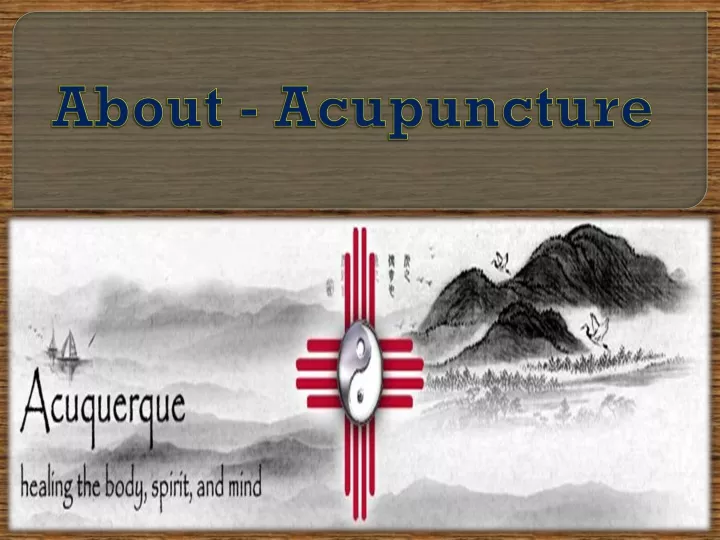 about acupuncture