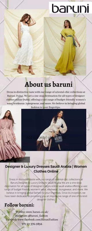 Where To Get  designer clothes for women in saudi arabia