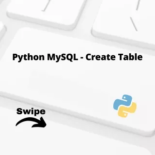Python MySQL - Create Table