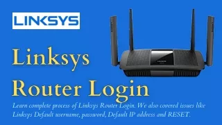 Linksys Router Login | extender.linksys.com