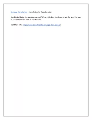 Best App Clone Scripts