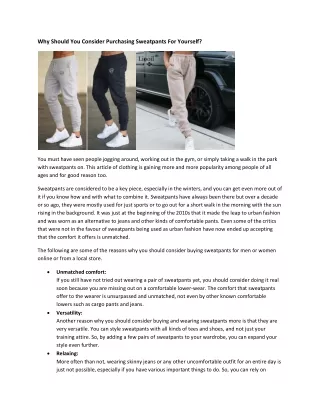 Buy Sweatpants for Men or Women Online