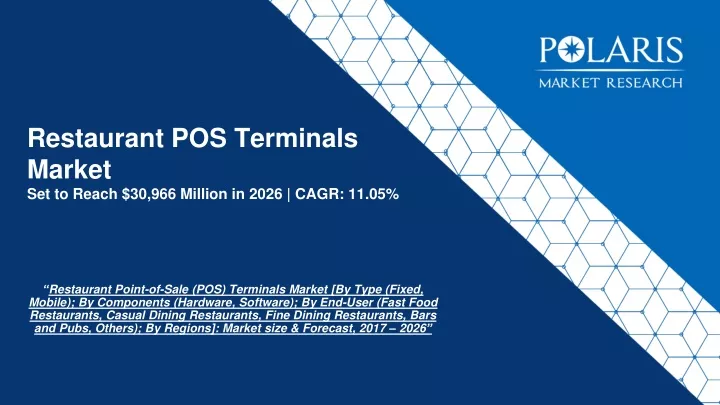 restaurant pos terminals market set to reach 30 966 million in 2026 cagr 11 05