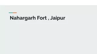 nahargarh fort jaipur