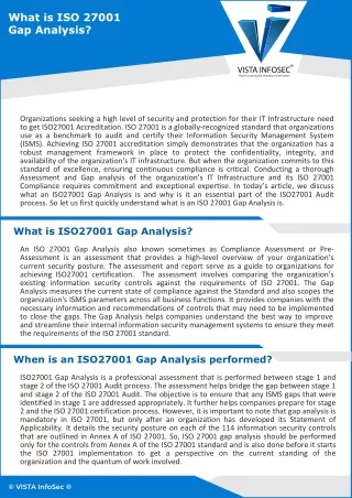 What is ISO 27001 Gap Analysis