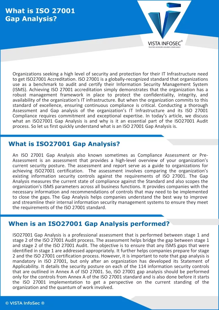 what is iso 27001 gap analysis