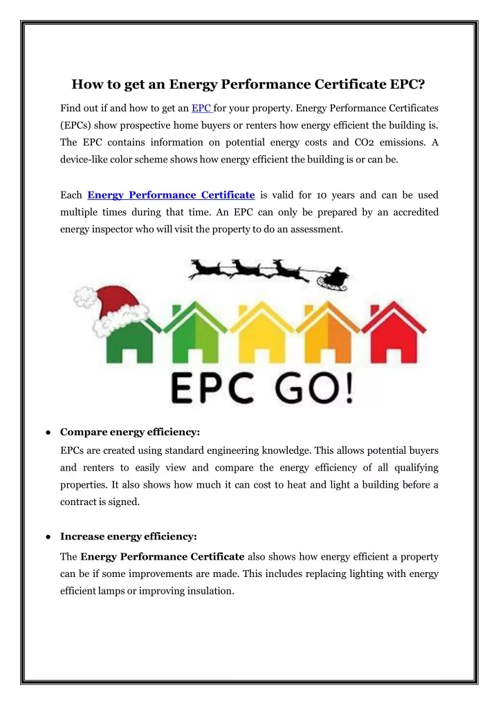 how to get an energy performance certificate
