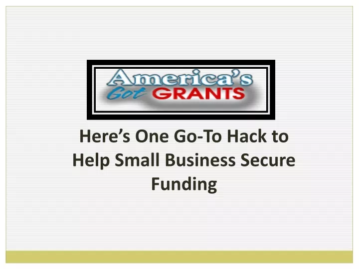 here s one go to hack to help small business