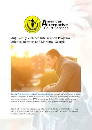 #002 Family Violence Intervention Program Atlanta, Decatur, and Marietta- Georgi