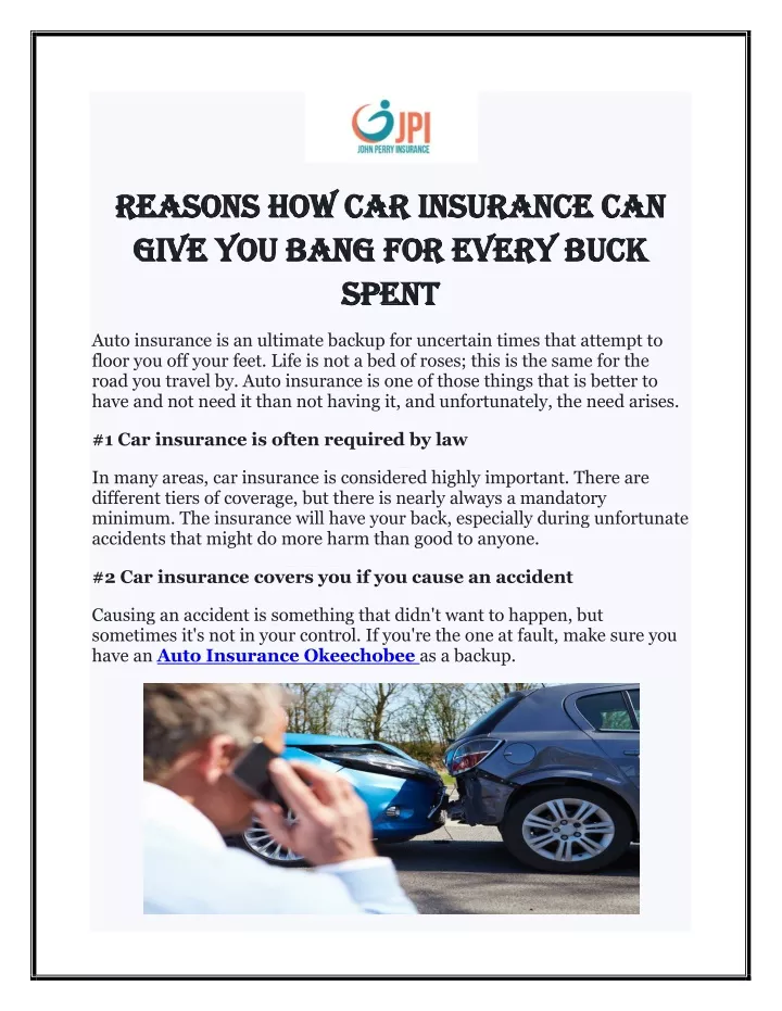 reasons how car insurance can reasons