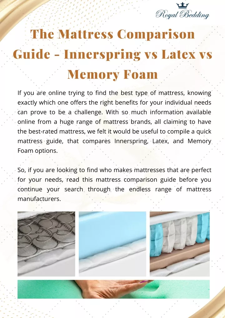 the mattress comparison guide innerspring