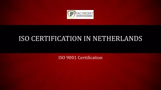 ISO CERTIFICATION IN NETHERLANDS 12334