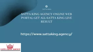 Sattaking Agency Online Web Portal Get all Satta King Live Result