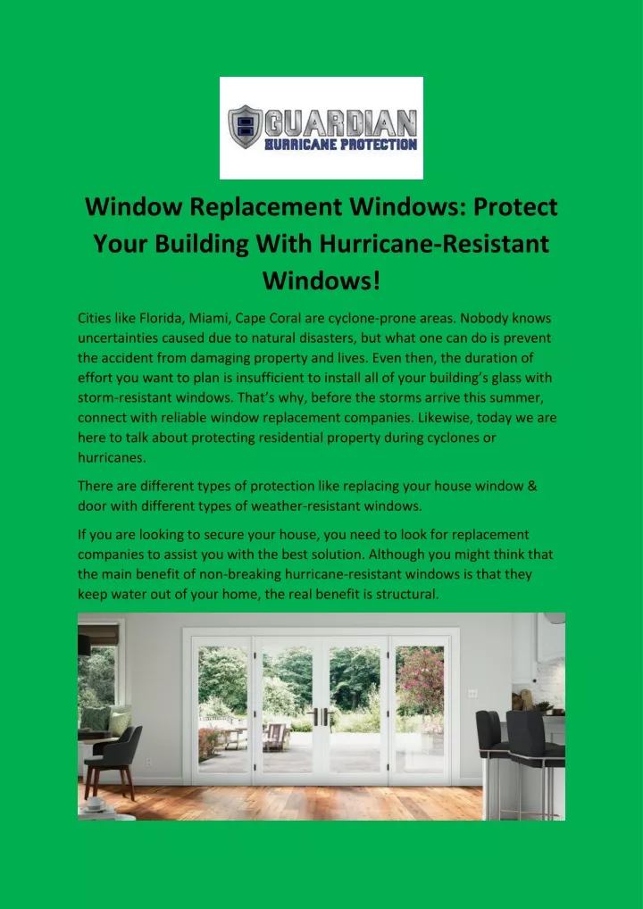 window replacement windows protect your building