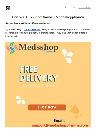 Can You Buy Snort Xanax - Medsshoppharma