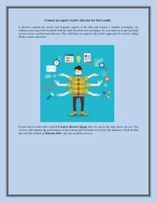 contact an expert creative director for best