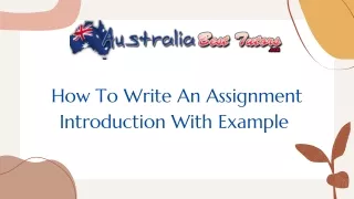 How To Write An Assignment Introduction With Example