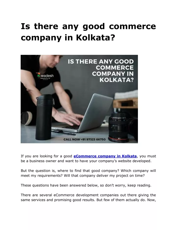 is there any good commerce company in kolkata
