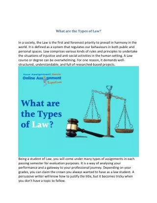 what are the types of law
