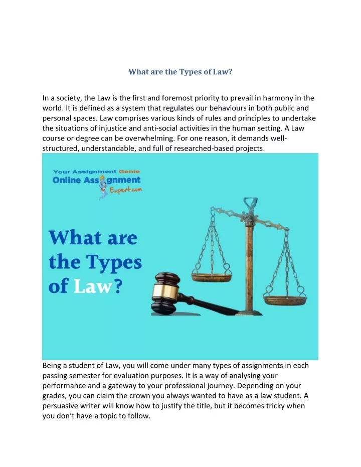 What Are The Types Law