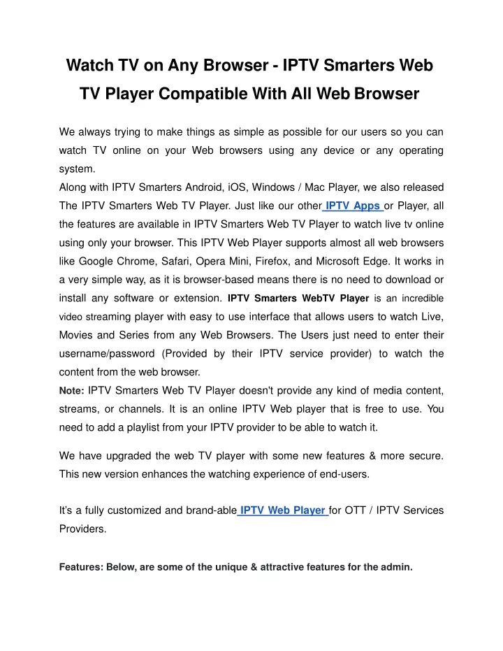 watch tv on any browser iptv smarters