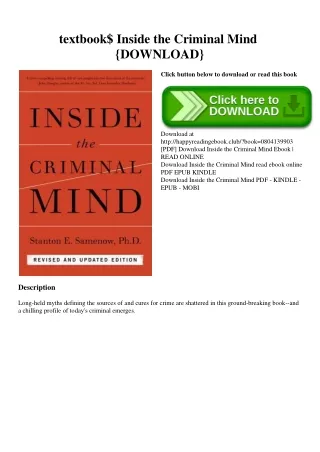 textbook$ Inside the Criminal Mind {DOWNLOAD}
