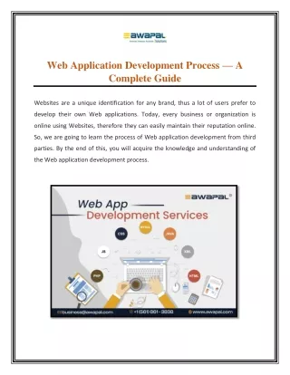 Web Application Development Process — A Complete Guide