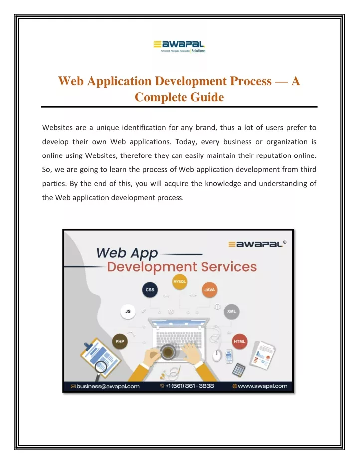 web application development process a complete