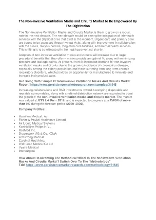 the non invasive ventilation masks and circuits