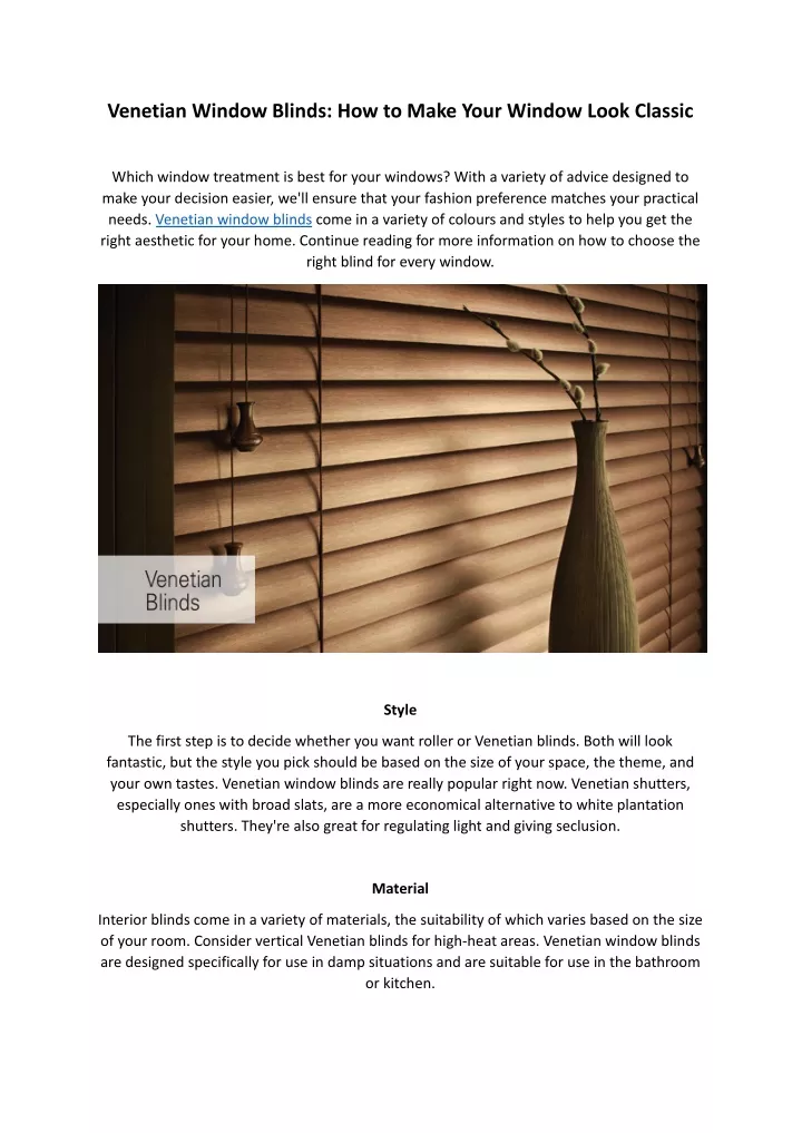 venetian window blinds how to make your window