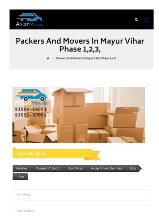 Choosing Best Movers Packers Nearby in Mayur Vihar, Okhla Delhi