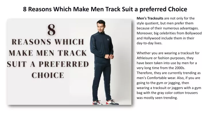 8 reasons which make men track suit a preferred choice