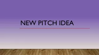 Coursework Pitch 2