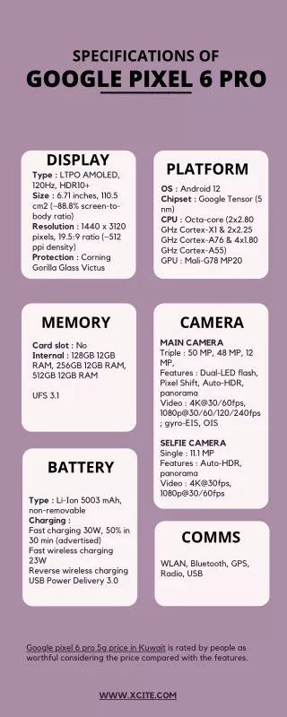 specifications of