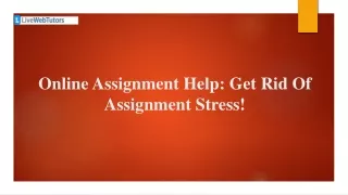 online assignment help get rid of assignment stress