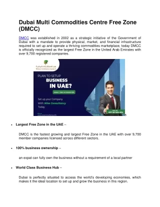 Company Formation in DMCC, JLT
