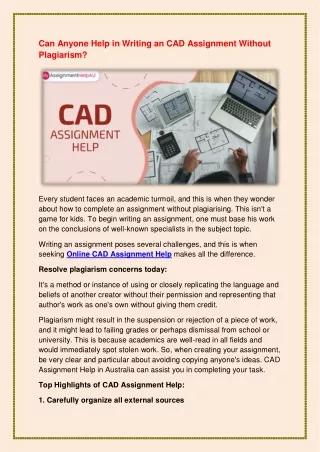 can anyone help in writing an cad assignment